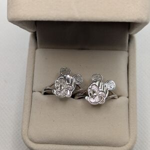 Silver Mickey Mouse Ring Set